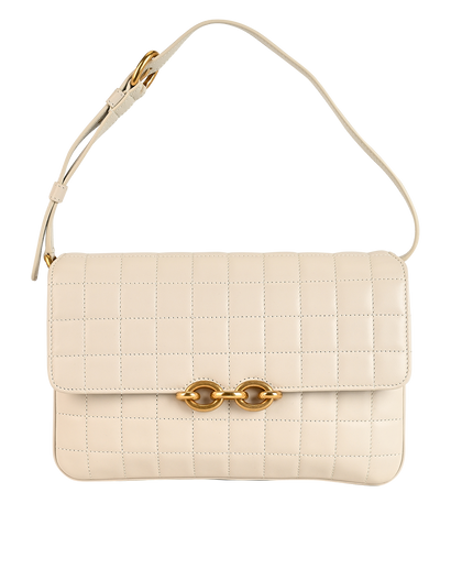 Le Maillon Shoulder Bag, &pound;795, Handbags, Cream, Leather, Front view
